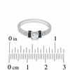 Thumbnail Image 2 of 0.25 CT. T.W. Black and White Diamond Station Engagement Ring in 10K White Gold