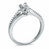 Thumbnail Image 1 of 0.25 CT. T.W. Diamond Crisscross Promise Ring in 10K White Gold