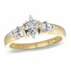 Thumbnail Image 0 of 0.25 CT. T.W. Diamond Cluster Ring in 10K Gold