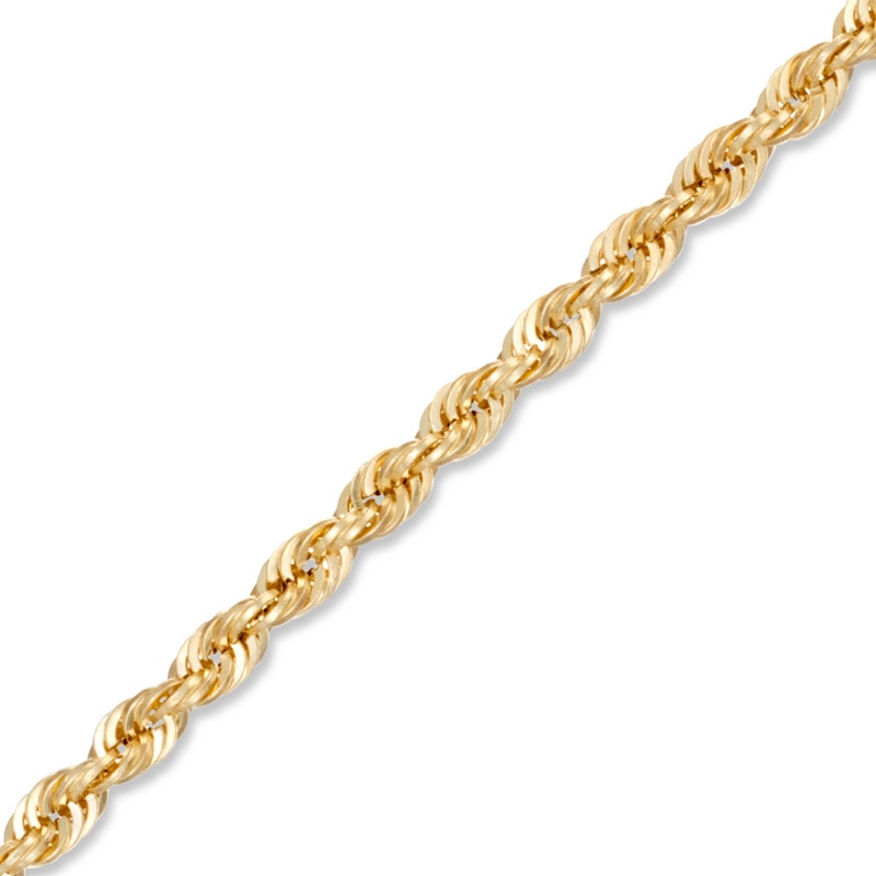 3.4mm Rope Chain Bracelet in 14K Gold