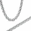 Thumbnail Image 0 of Men's 5.5mm Square Link Necklace and Bracelet Set in Stainless Steel