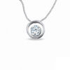 Thumbnail Image 0 of 0.20 CT. Certified Canadian Diamond Solitaire Pendant in 14K White Gold (I/I2) - 17"