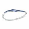 Thumbnail Image 0 of Lab-Created Sapphire Bangle in Sterling Silver