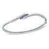 Thumbnail Image 0 of Amethyst Bypass Bangle in Sterling Silver