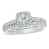 Thumbnail Image 0 of Vera Wang Love Collection 0.95 CT. T.W. Diamond Frame Bridal Set in 14K White Gold