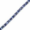 Thumbnail Image 0 of Oval Tanzanite Line Bracelet in Sterling Silver - 7.5"