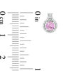Thumbnail Image 2 of Lab-Created Pink Sapphire and Diamond Accent Pendant and Earrings Set in Sterling Silver