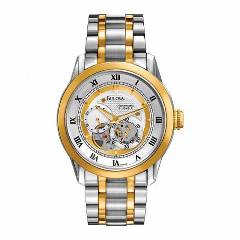 Men's Bulova BVA-Series 120 Automatic Two-Tone Watch with White Dial (Model: 98A123)