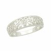 Thumbnail Image 0 of 0.07 CT. T.W. Diamond Filigree Hearts Band in Sterling Silver