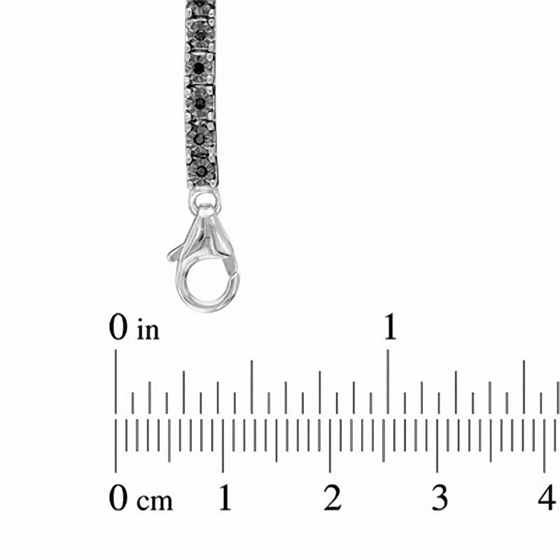 0.25 CT. T.W. Black Diamond Tennis Bracelet in Sterling Silver