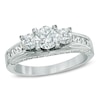 Thumbnail Image 0 of 1.50 CT. T.W. Canadian Certified Diamond Three Stone Engagement Ring in 14K White Gold (I/I1)