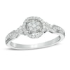 Thumbnail Image 0 of 0.20 CT. T.W. Diamond Cluster Promise Ring in 10K White Gold