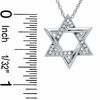 Thumbnail Image 1 of 0.12 CT. T.W. Diamond Star of David Pendant in Sterling Silver