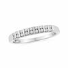 Thumbnail Image 0 of 0.15 CT. T.W. Diamond Double Row Anniversary Band in Sterling Silver