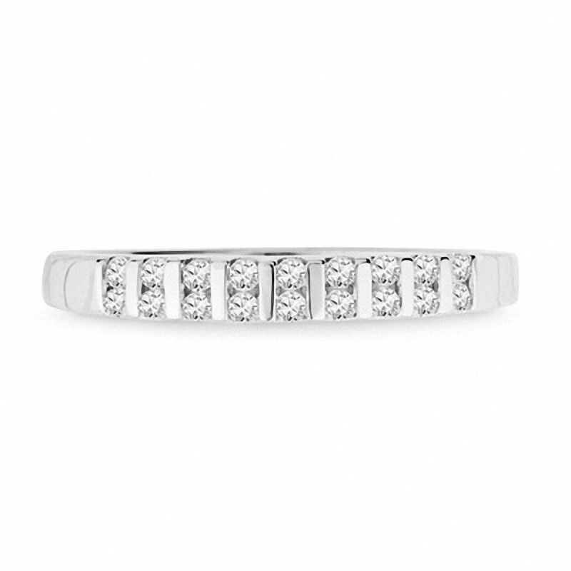 0.15 CT. T.W. Diamond Double Row Anniversary Band in Sterling Silver
