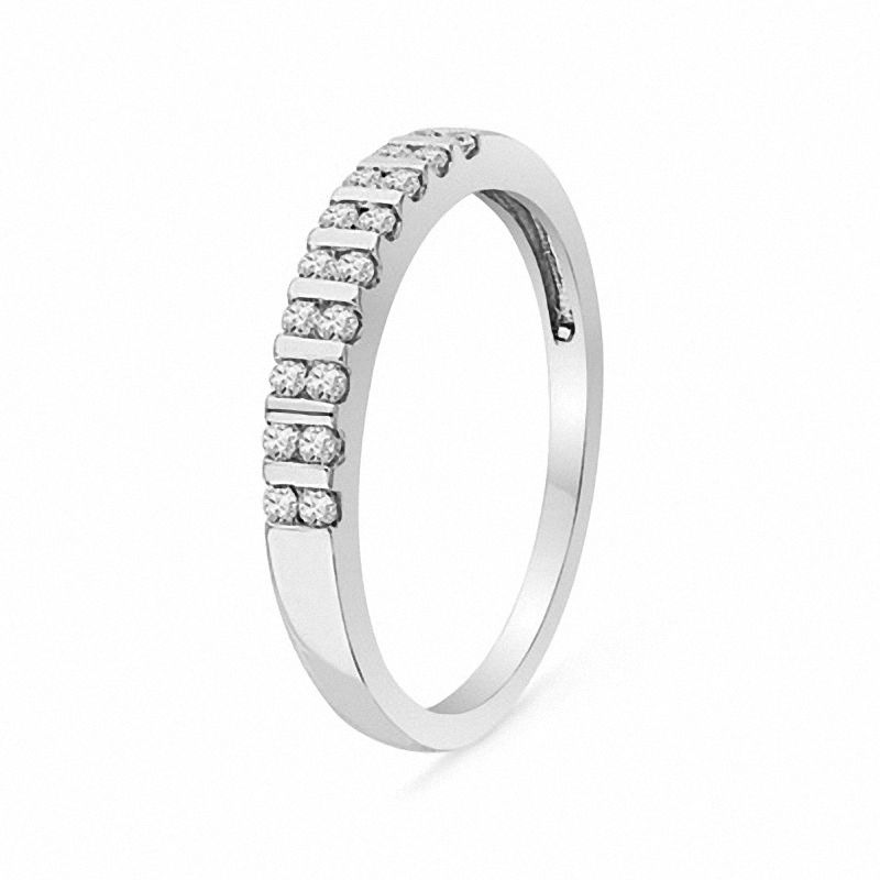 0.15 CT. T.W. Diamond Double Row Anniversary Band in Sterling Silver