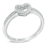 Thumbnail Image 1 of 0.10 CT. T.W. Diamond Heart Ring in Sterling Silver