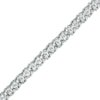 Thumbnail Image 0 of 1.00 CT. T.W. Diamond Double Row Wave Bracelet in Sterling Silver