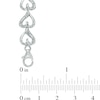 Thumbnail Image 1 of 0.20 CT. T.W. Diamond Heart Link Bracelet in Sterling Silver
