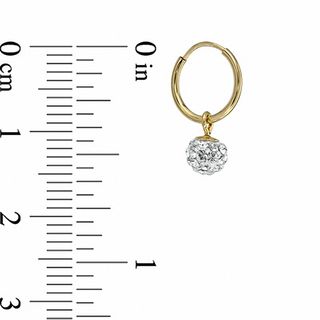 Child's Crystal Ball Hoop Earrings in 14K Gold|Peoples Jewellers