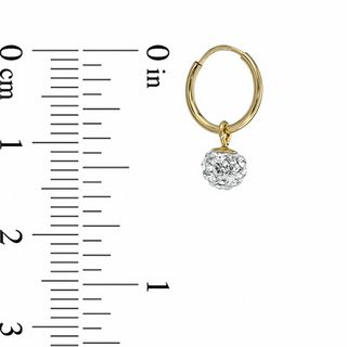Gold hoop earrings deals with crystal balls