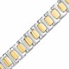 Thumbnail Image 0 of Men's High Polish Link Bracelet in Two-Tone Tungsten - 8.5"