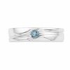 Thumbnail Image 1 of Men's Aquamarine Solitaire Ring in Sterling Silver
