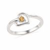 Thumbnail Image 0 of Citrine Heart Ring in Sterling Silver