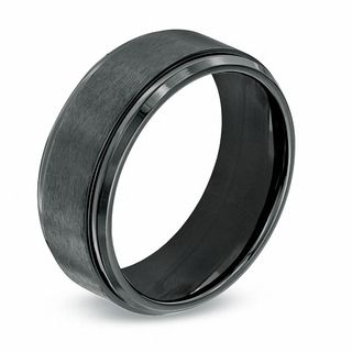 Men's 9.0mm Black Titanium Comfort Fit Wedding Band - Size 10|Peoples Jewellers