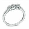 Thumbnail Image 1 of 0.04 CT. T.W. Diamond Triple Heart Promise Ring in Sterling Silver