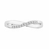 Thumbnail Image 1 of 0.05 CT. T.W. Diamond Criss-Cross Wave Band in 10K White Gold