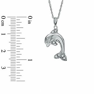 Diamond Accent Dolphin Pendant in 