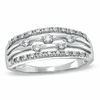 Thumbnail Image 0 of 0.25 CT. T.W. Diamond Bamboo Design Band in 10K White Gold