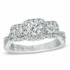 Thumbnail Image 0 of Vera Wang Love Collection 0.95 CT. T.W. Diamond Three Stone Twist Shank Engagement Ring in 14K White Gold