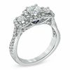 Thumbnail Image 1 of Vera Wang Love Collection 0.95 CT. T.W. Diamond Three Stone Twist Shank Engagement Ring in 14K White Gold