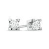 Thumbnail Image 0 of 0.25 CT. T.W. Canadian Certified Diamond Square-Set Solitaire Stud Earrings in 14K White Gold (I/I2)