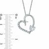 Thumbnail Image 1 of 6.0mm Heart-Shaped Lab-Created White Sapphire Pendant in Sterling Silver