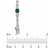 Thumbnail Image 2 of Lab-Created Emerald and White Topaz Bracelet in Sterling Silver - 7.25"