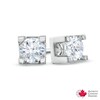 Thumbnail Image 0 of 0.50 CT. T.W. Certified Canadian Diamond Solitaire Stud Earrings in 14K White Gold (I/I2)