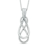Thumbnail Image 0 of 0.10 CT. T.W. Diamond Infinity Pendant in Sterling Silver