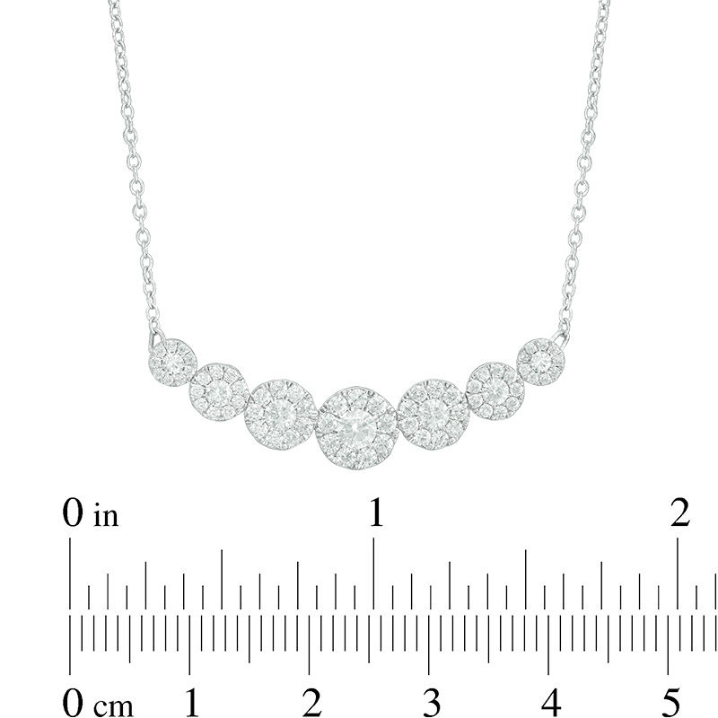 1.00 CT. T.W. Composite Diamond Necklace in 10K White Gold