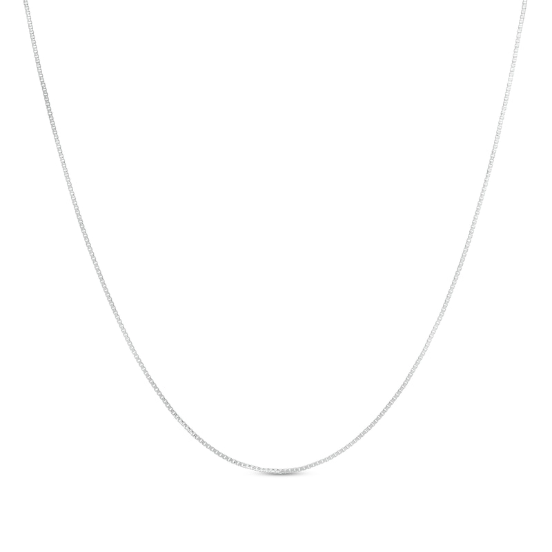 Ladies' Adjustable 0.8mm Box Chain Necklace in Sterling Silver - 22"