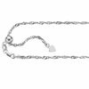 Thumbnail Image 1 of Ladies' 1.5mm Adjustable Singapore Chain Necklace in Sterling Silver - 22"