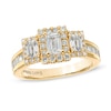 Thumbnail Image 0 of Vera Wang Love Collection 1.45 CT. T.W. Emerald-Cut Diamond Three Stone Ring in 14K Gold