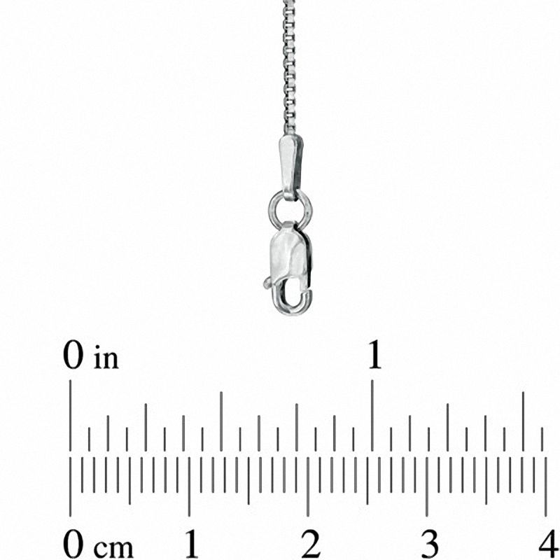 0.8mm Box Chain Necklace in 10K White Gold - 20"