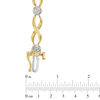 Thumbnail Image 1 of 0.13 CT. T.W. Diamond Cluster Infinity Link Bracelet in 10K Gold