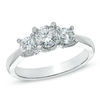 Thumbnail Image 0 of 1.00 CT. T.W. Certified Canadian Diamond Three Stone Engagement Ring in 14K White Gold (I/I2)