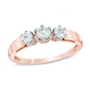 Thumbnail Image 0 of 0.50 CT. T.W. Diamond Three Stone Engagement Ring in 10K Rose Gold