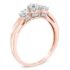 Thumbnail Image 1 of 0.50 CT. T.W. Diamond Three Stone Engagement Ring in 10K Rose Gold