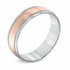 Thumbnail Image 1 of Men's 6.0mm Comfort Fit Wedding Band in 10K Two-Tone Gold - Size 10